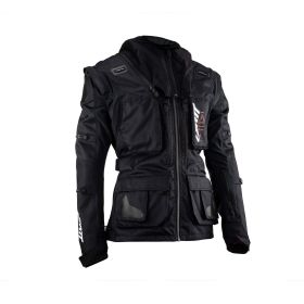 LEATT Moto 5.5 Enduro Summer jacket black grey white waterproof