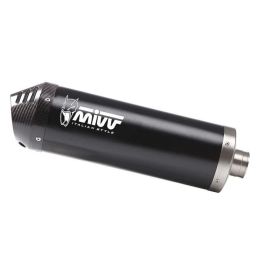 Silencieux Slip-On OVAL carbone noir embout pour BENELLI LEONCINO 500 approuvé par MIVV