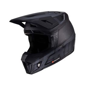 LEATT Moto 7.5 Motocross helmet Stealth black grey with 4.5 goggles