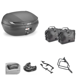 Kit GIVI bauletto ARENA TECH borsa CORIUM nero fumè 45/13L per HONDA X-ADV