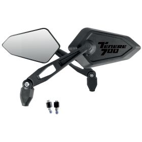 Coppia Specchietti Street Nero con logo Nero YAMAHA TENERE 700