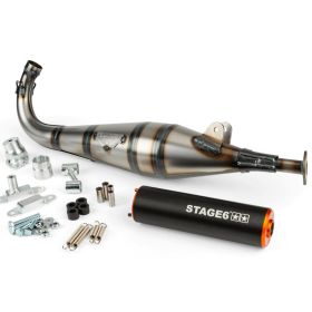 Marmitta completa STAGE 6 STREETRACE terminale arancio/nero per Peugeot 103 Spx