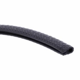 JMP Schwarzer flexibler Windschutzschutz 5 Meter 9,5 mm für 1-2 mm Profil