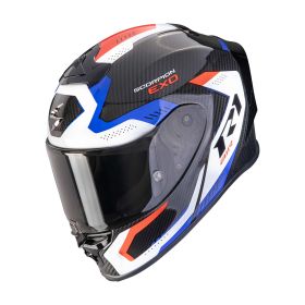 Casco integrale Scorpion EXO-R1 EVO CARBON AIR Propel bianco blu