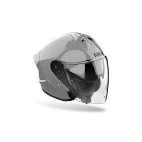 Casque Jet AIROH H 21 Gris Ciment Brillant