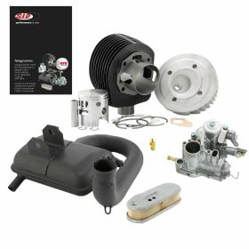 SIP D.R 177 cc Straßen-Tuning-Kit Rennsportauspuff und SI 24.24 Vergaser homologiert 1989