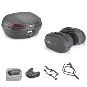 Kit GIVI bauletto ARENA borsa ST609+ nero rosso 45/25L per HONDA CB A HORNET