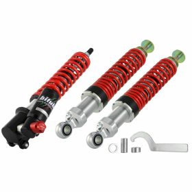 Kit BITUBO Ammortizzatore Nero/Argento con Molla Rossa Regolabile