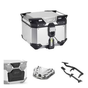 GIVI TREKKER OUTBACK EVO SMART anodized 42L top case kit for ZONTES 703F ADVENTURE