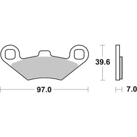 BREMBO SD 07PO02SD Paire de plaquettes de frein tout-terrain frittées pour POLARIS