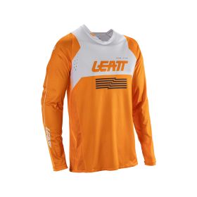 Maillot motocross LEATT Moto 4.5 Lite orange blanc filet élastique