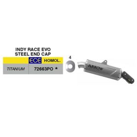 Échappement ARROW Indy Race EVO Slip-On homologué titane embout acier Aprilia TUAREG 660