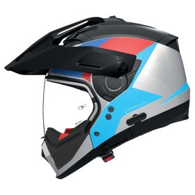 Casque enduro modulable NOLAN N70-2 X Turbine 350 blanc noir bleu