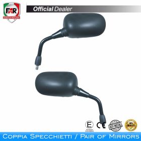 Coppia specchietti manubrio omologati FAR 0127/0128 neri