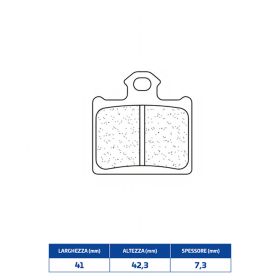Plaquettes de frein arrière CL BRAKES 1219X59 paire en composé fritté