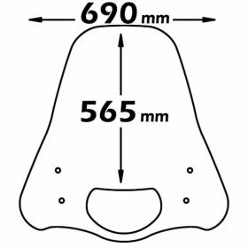 ISOTTA Hohe Windschutzscheibe 565x690mm für PEUGEOT v-clic