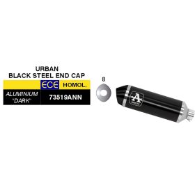 Vollständiger ARROW homologierter Urban schwarzer Aluauspuff für Peugeot METROPOLIS 400
