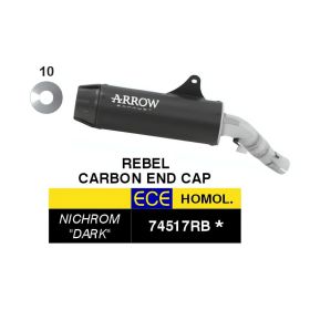 ARROW Slip-On Auspuff genehmigte Rebel Carbon-Kappe für Honda CMX 1100 Rebel