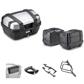 GIVI Trekker Aluminium Top Case 52/46L Gris/Noir pour BMW R GS ADVENTURE