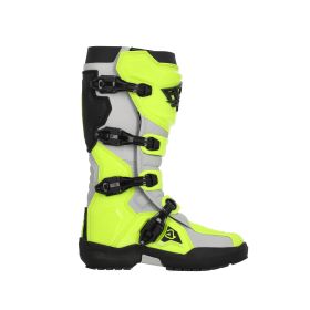 ACERBIS Motorradstiefel genehmigt Krallen gelb fluo/weiß 4 Hakenverschluss