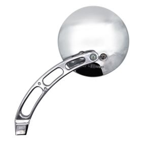 Specchietto manubrio FAR reversibile cromo con kit montaggio per Yamaha