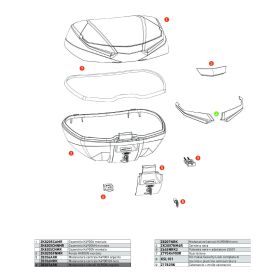 Modanature laterali bauletto KAPPA argento per K490NN