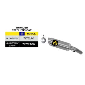 ARROW Thunder Slip-On Rennsportauspuff aus Aluminium Verbindung für Suzuki GSX-R 600 i.e
