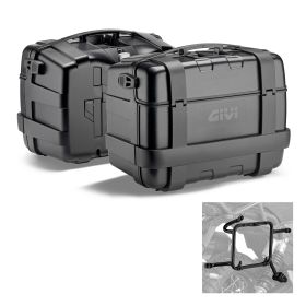 Kit valigie laterali GIVI TREKKER LITE nero 46L per MOTO MORINI X-CAPE