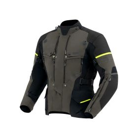 Veste de moto pour homme REBELHORN RANGE Anthracite/Noir/Jaune Fluo