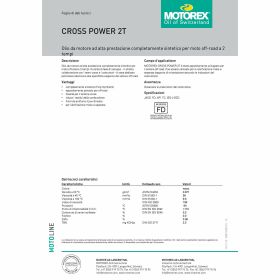 Olio motore MOTOREX CROSS POWER 2T 4 L