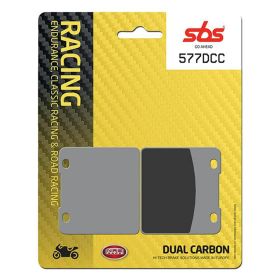 Coppia pastiglie freno SBS mescola carbonio 577DCC Racing per SUZUKI