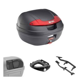 GIVI E340 VISION black red top case kit 34L for HONDA CB HORNET