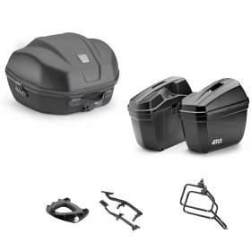GIVI WL901B Top Case Kit E22 Bag Black 34/22L for ROYAL ENFIELD SUPER METEOR