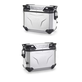 Kit valigie laterali GIVI TREKKER OUBTBACK EVO anodizzato 37L per MOTO MORINI X-CAPE