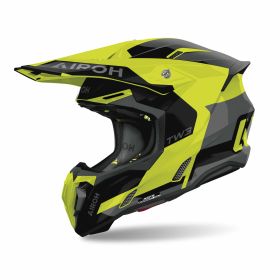 Casco cross AIROH TWIST 3 FANCY giallo lucido