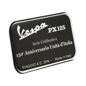 Placca PIAGGIO PX125, 150° Anniversario Unita d'Italia
