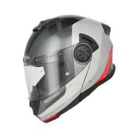 Casco modulare ACERBIS P/J Rider Graphic grigio/rosso