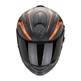 Integralhelm SCORPION EXO-491 KRIPTA Matt Schwarz Orange Weiß Größe L