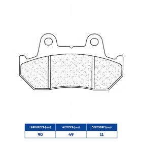 Vorderbremsbelag-Paar CL BRAKES 2289A3+ sintermetall für HONDA