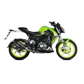 Kompletter schwarzer Auspuff MIVV Gp mit Carbon-Endkappe für KEEWAY rkf 125