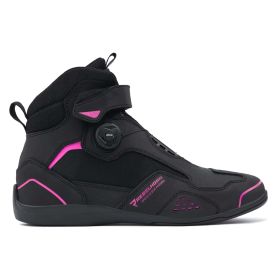 Stivali moto donna REBELHORN SPARK II neri/rosa fluo