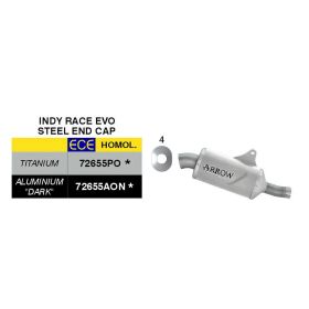 ARROW Slip-On Auspuff genehmigt Indy Race EVO Titan-Endkappe Edelstahl für CF Moto 450 MT