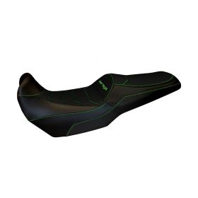 Seat cover Malay Total Black Comfort 5GN with logo for KAWASAKI versys 1000