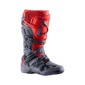 Stivali moto LEATT Moto 4.5 Enduro rosso grigio chiusura SideLock