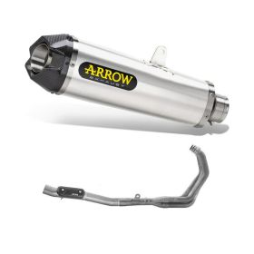 ARROW Works titanium slip-on racing exhaust with carb cap collector for Yamaha Tracer 9 GT