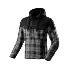 REBELHORN SHIFTER Schwarzes/Graues Motorradshirt für Herren