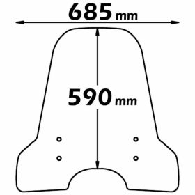 Pare-brise ISOTTA interchangeable avec supports 505x800mm pour APRILIA