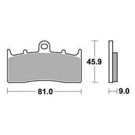 Plaquettes de frein SBS paire composé fritté 778RST