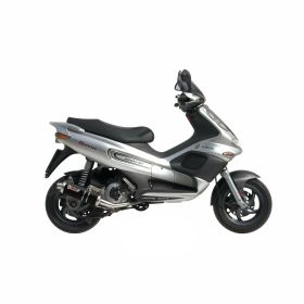 MIVV GP Schwarzer Slip-On Auspuff Homologiert für GILERA Runner 200