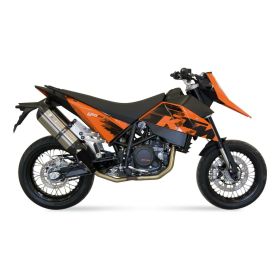 MIVV Bolt-on Double Exhaust Sound in Stainless Steel for KTM 690 Supermoto